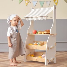 Kids Wooden Toy Shop - Grocery Store - Toy Market Stall - Role Play