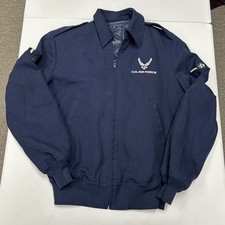 US Air Force Bomber Jacket Mens S Blue Excellent Military Dress Uniform