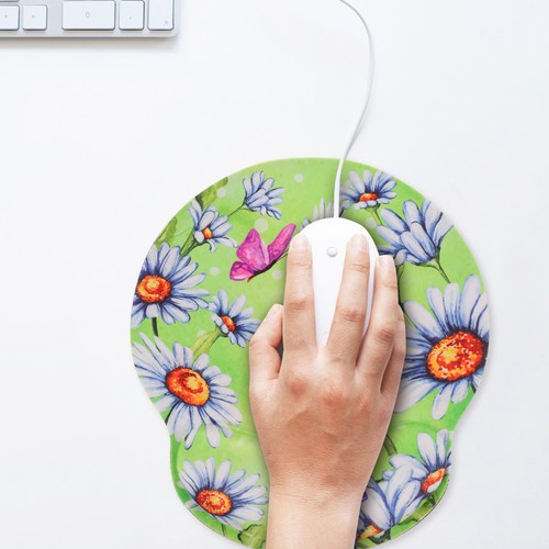 Slow Rebound Mouse Pad Large Green Wrist Rest Floral Computer Mousepad - Afbeelding 5 van 12