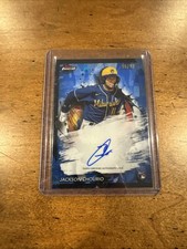 2024 Topps Finest Jackson Chourio RC Blue Refractor Milwaukee Brewers 96/99