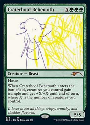 Light Play x 1 Craterhoof Behemoth (376) - Foil - Extra Life 2021 WotC Shooting
