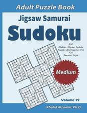 Jigsaw Samurai Sudoku Adult Puzzle Book: 500 Medium Jigsaw Sudoku Puzzles Overla