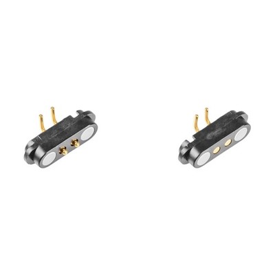BerryBase Pogo-Pin Stecker und Sockel, magnetisch, 2A DC, ohne Kabel -