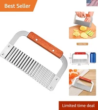 Crinkle Cutter Stainless Steel Potato Slicer Heavy Duty Wavy Crinkle Cutting ...