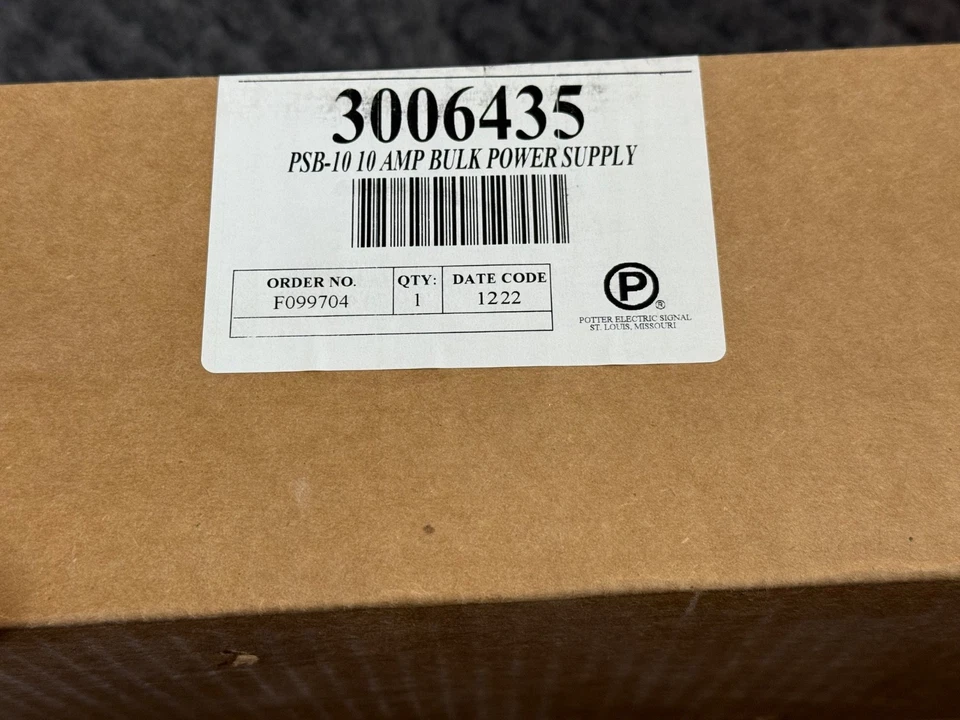 Potter PSB-10 Fire Alarm Power Supply (NEW IN BOX) - Image 2 of 3
