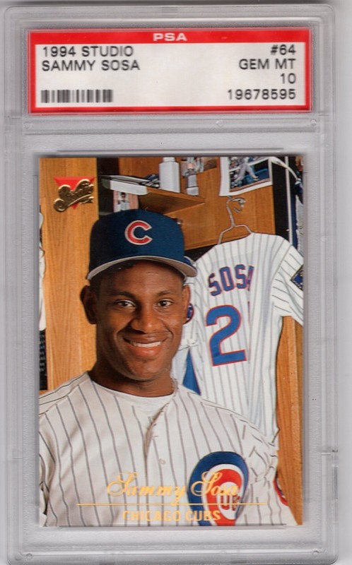 1994 Studio Sammy Sosa #64 PSA 10 Gem Mint