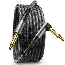 JSAUX Guitar Cable 10 ft, Amp Cord for Electric 10ft, Grey