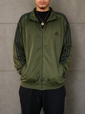 Adidas Olive Green Full Zip Track Jacket Size L