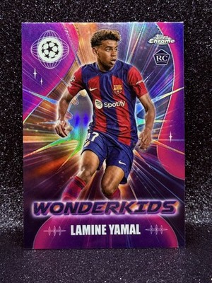 Topps 2023-24 Chrome UEFA Wonderkids Lamine Yamal Rookie WK-3 FC Barcelona