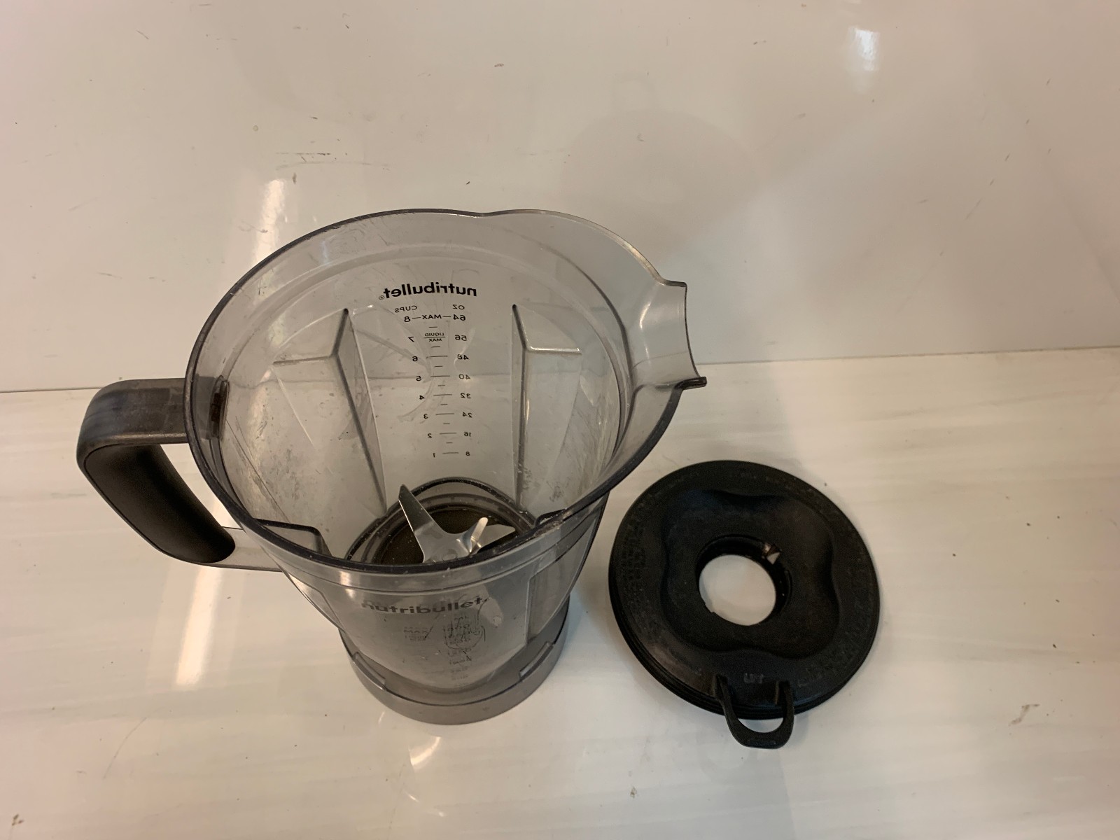 NutriBullet NBF-12A Replacement 64oz Pitcher Blender Jar & Lid w/ Blade (NO CAP)
