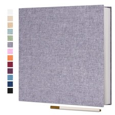 40 Page Grey Large Self Adhesive Photo Album for 4x6 5x7 8x10 with Pen