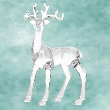 Christmas Reindeer Clear Figurine