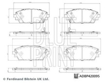 BLUE PRINT BREMSBELÄGE-SATZ VORDERACHSE PASSEND FÜR MAZDA 3 | ADBP420095