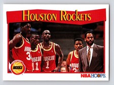 1991-92 Hoops #283 Houston Rockets  Hakeem Olajuwon Kenny Smith Don Chaney