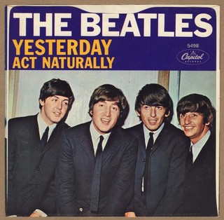 Beatles 1965 Capitol Ayer Costa Oeste funda foto ¡en estado casi nuevo!