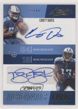 2017 Panini Absolute Iconic Ink Duals 22/49 Corey Davis Taywan Taylor Auto 0c6