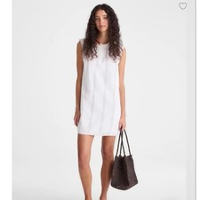 Madewell Embroidered Lace-Insert Mini Dress in White Size Small NWT!