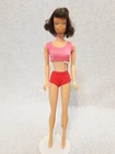 Vintage 1960s Mattel Midge Barbie Doll with Dark Brown Hair & Teeth Japan HTF