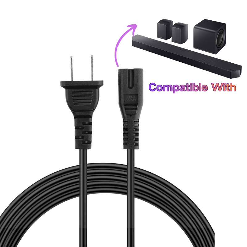 AC Power Cord Cable Plug For Samsung sound bar Soundbar System Surround Speaker