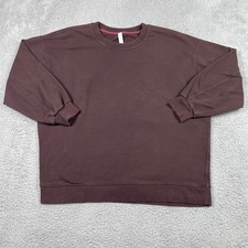 Lululemon Perfectly Oversized Crewneck Sweatshirt Womens 10 Brown Pullover