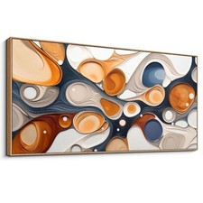 Abstract Wall Art - Colorful Canvas Wall Art, Framed for Living Room Decor -