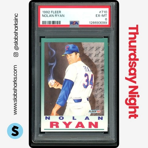 1992 FLEER #710 NOLAN RYAN PSA 6