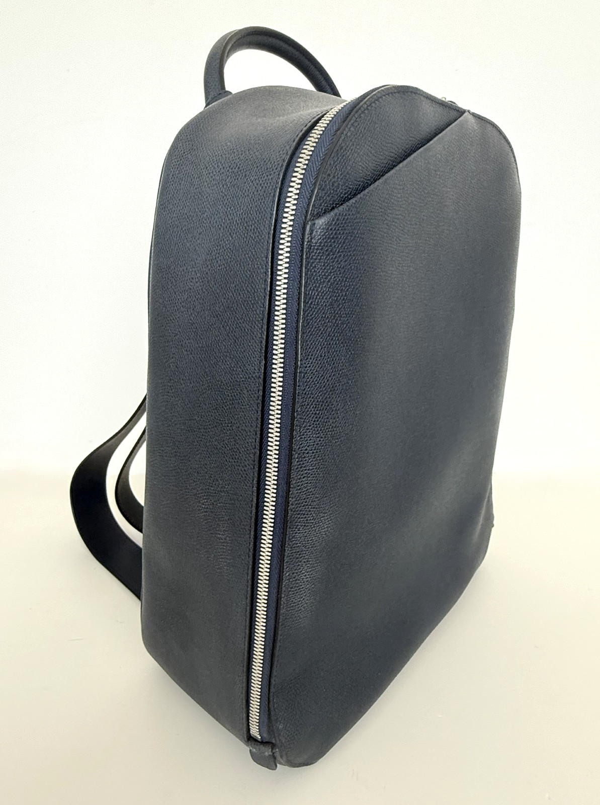 Valextra Italy, Grained Leather Structured Backpa… - image 2