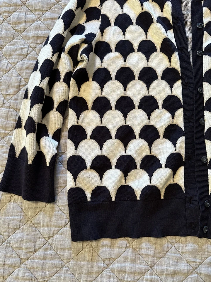 Cárdigan Ann Taylor manga 3/4 mandy tejido suéter abotonado para mujer mediano corto Foto 2 de 4