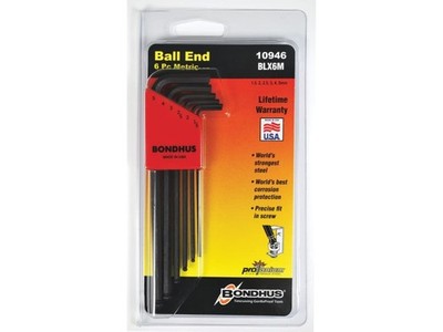 Techni-Pro 758IE946 - L-Key Balldriver Set, 6-Piece, 1.5 Thru 5mm