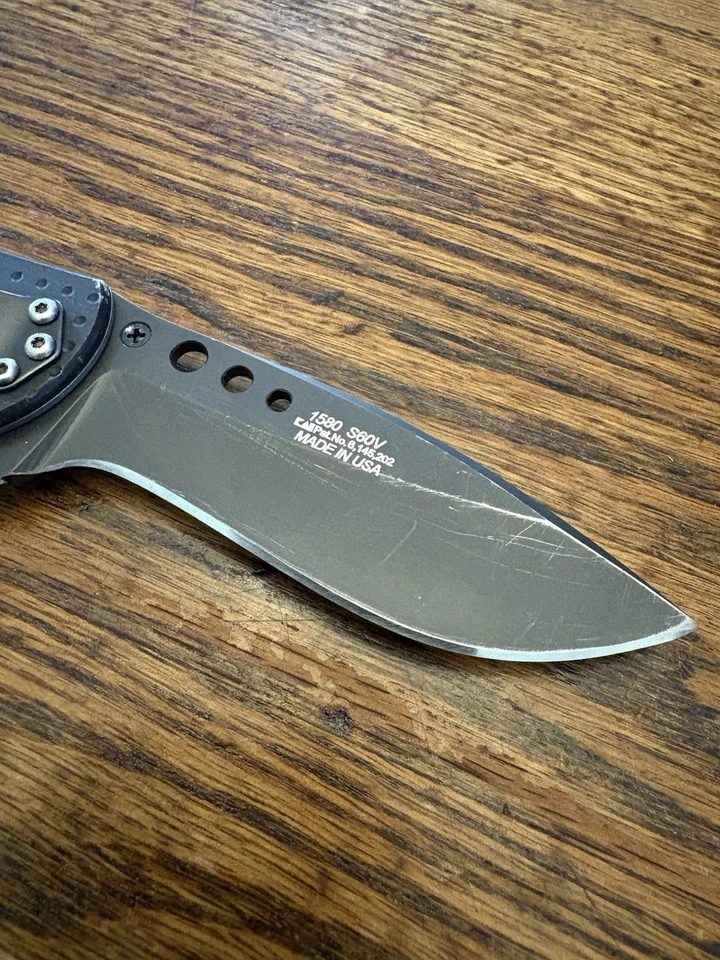Cuchillo clásico americano Kershaw 1580 BOA S60V EE. UU. apertura asistida lengüeta Foto 2 de 4