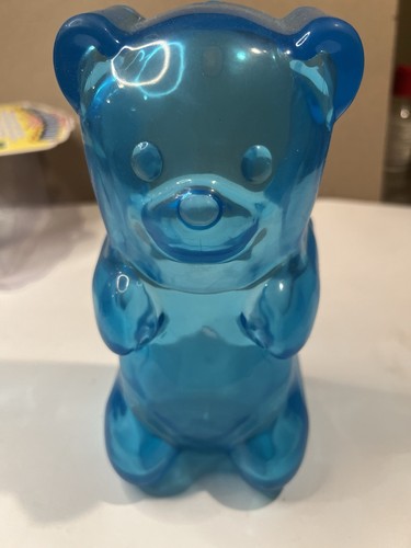 Gummygoods Squeezable Gummy Bear Night Light for Kids Room, Squishy Lamp Blue - Picture 3 of 8