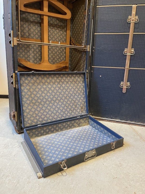 Antique Royalrobe Steamer Trunk, 1917 Wardrobe, Nearly 100% Intact, Rare