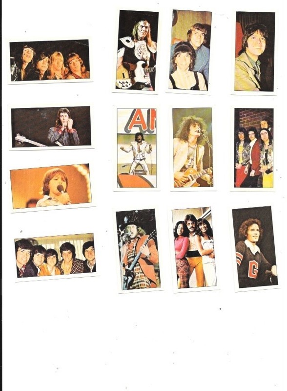 23 GEORGE BASSETT & CO. POP STARS CARDS BOWIE T-REX MCCARTNEY ELTON ROD SLADE