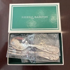 Vintage Reed & Barton Disney Mickey & Minnie Silver Plated Baby Spoon & Fork Set