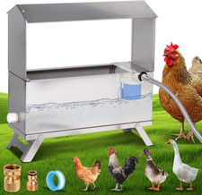1.6 Gal Automatic Chicken Waterer Stainless Steel Poultry Waterer Dispenser with