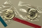 1973 P & D Uncirculated Roosevelt Dimes in Mint Cello, Free Shipping