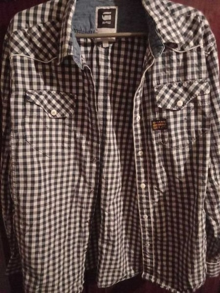 Men G-STAR RAW Shirt Grey Cotton 44