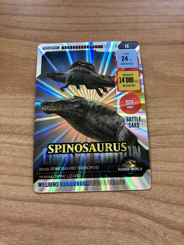Panini Jurassic World Roar Spinosaurus Limited Edition Holo Foil Card - Photo 1/1