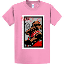NEW RETRO KINGS AIR MJ 23 STAMP PINK Tee Shirt SMALL-4XLARGE MADE IN USA