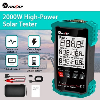 Solar Power Tester MPPT Photovoltaic Power Meter 2000W Volt/Amp 90V 40A ET271