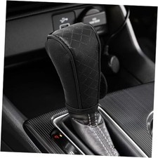Leather Car Gear Shift Knob Cover, Durable Anti-Slip Car Gear Shift Cover