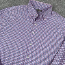 Peter Millar Shirt Summer Comfort Mens XL Sport Performance Stretch Pine Valley