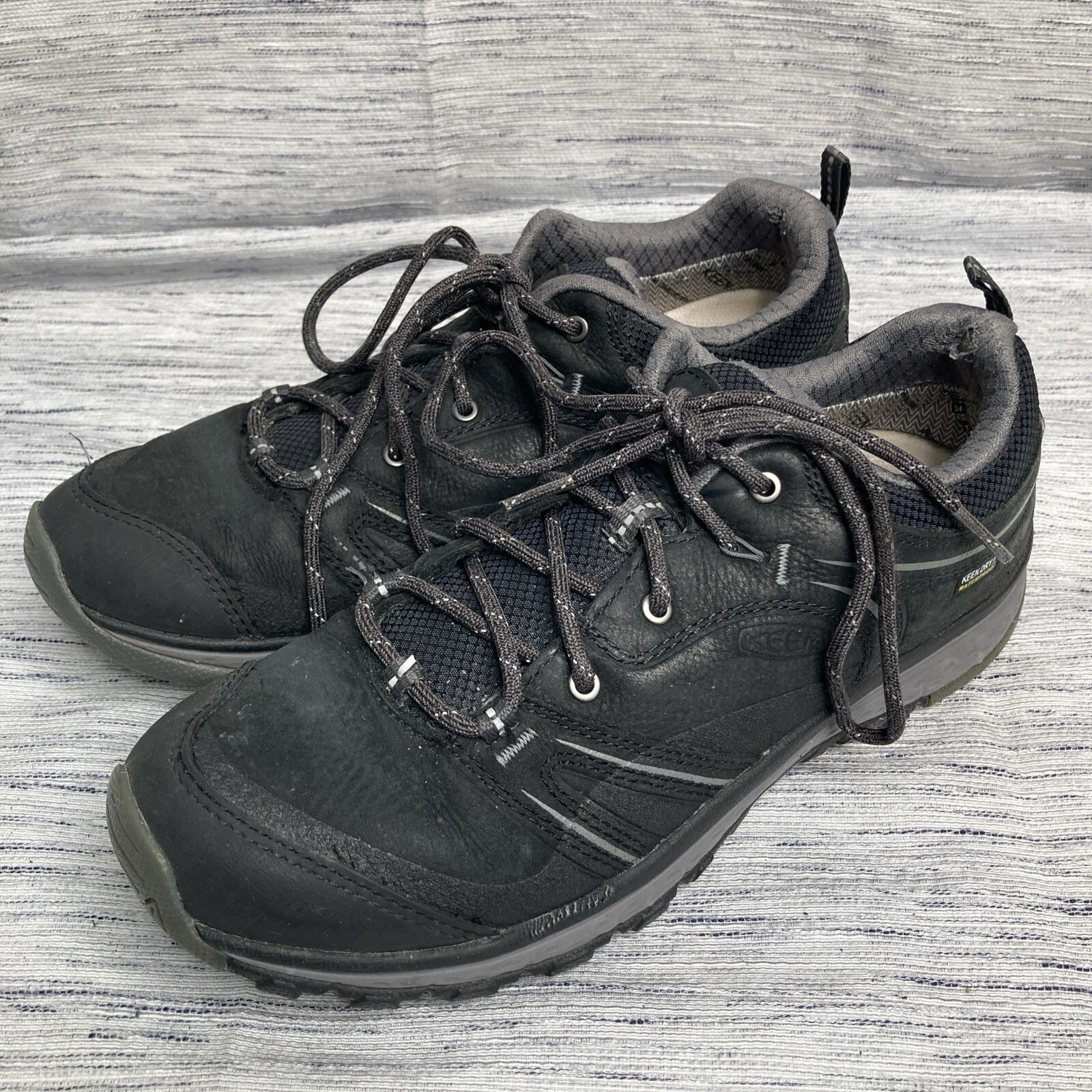 Keen Donna Terradora Scarpe da Escursionismo in Pelle Nera Taglia 8 Impermeabili (1018017)