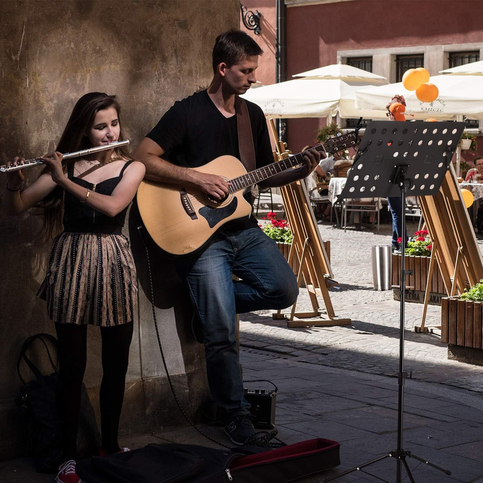 Music Stand, 21.663 Inch Sheet Music Stand Adjustable and Foldable