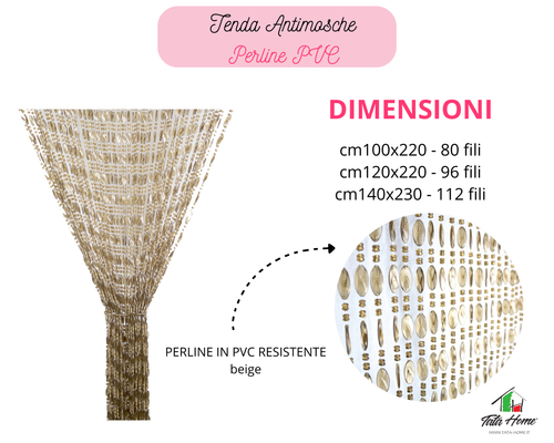 Tenda Antimosche Anti Insetti Porta Finestra con Fili e Perline in PVC 3 Misure - Bild 10 von 32
