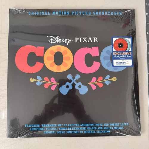 Disney Pixar CoCo Soundtrack 2 LP Marigold Azul Colored Vinyl New Sealed Record - 第 1/8 張圖片