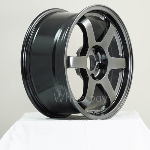 4 ROTA WHEEL GRID 2) 17X7.5 +45 & 2 ) 17X8 5X114.3 35 73 HYPERBLACK - Picture 4 of 5