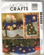 MCCALL'S CRAFTS SEWING PATTERN M4688 CHRISTMAS DECOR tree skirt mantle