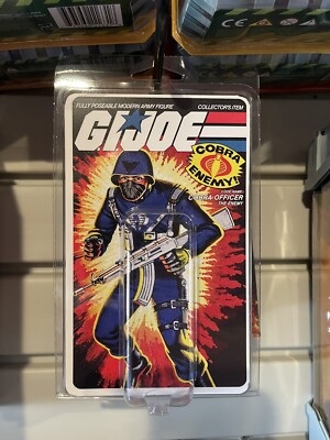   GiJoe   1982 1983 Cobra Officer Custom Display Case With Card Back Insert