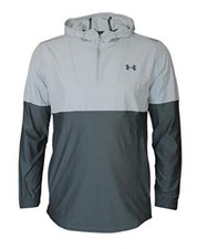 Under Armour Men's Fitted Zip Pullover Hoodie 1352087 Light Grey/Dark Grey,Sz Sm